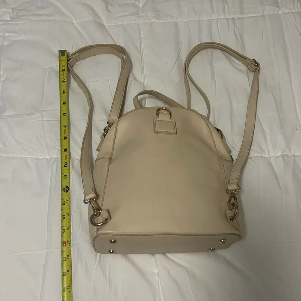 Floral Embellished Cream Boho Mini Backpack - Picture 10 of 16